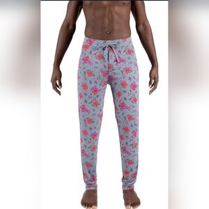 Saxx Snooze Pajama Lounge Cozy Comfortable Sleep Pants Size L Heart Valentines